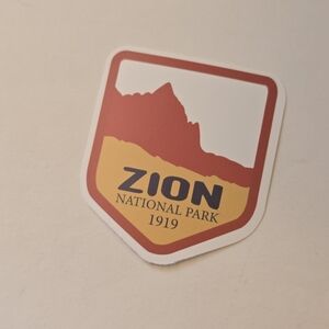 10/$10 Zion National Park Sticker - Red and Tan